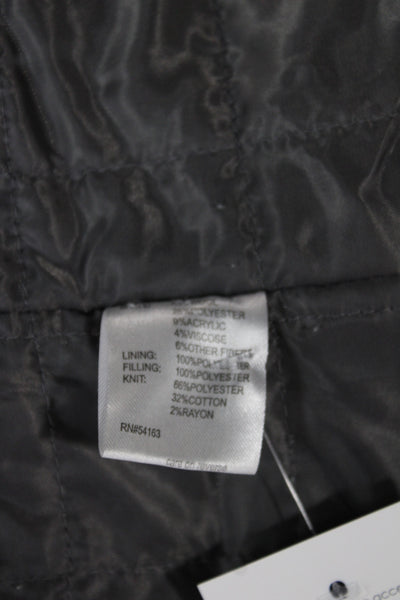 Calvin Klein Mens Black Wool Parka Button Closure Size M