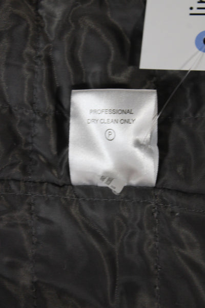 Calvin Klein Mens Black Wool Parka Button Closure Size M