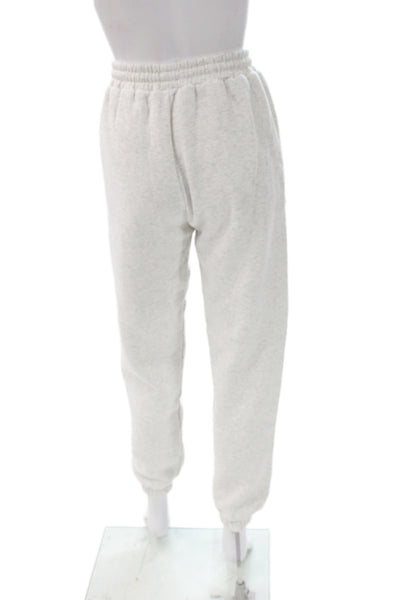 White Fox Womens Gray Cotton Jogger Pants Drawstring Athleisure Size 2XS
