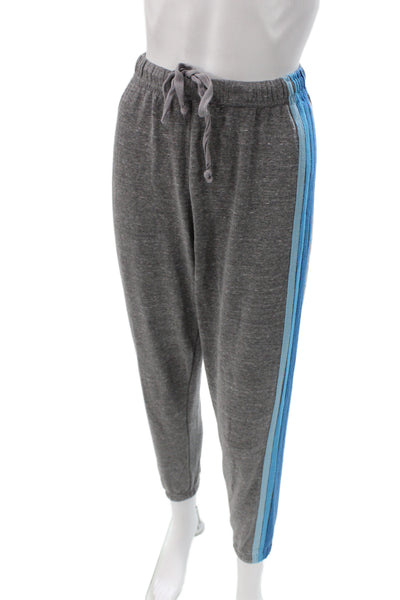 Aviator Nation Womens Striped Gray Jogger Pants Drawstring Cotton Size XS