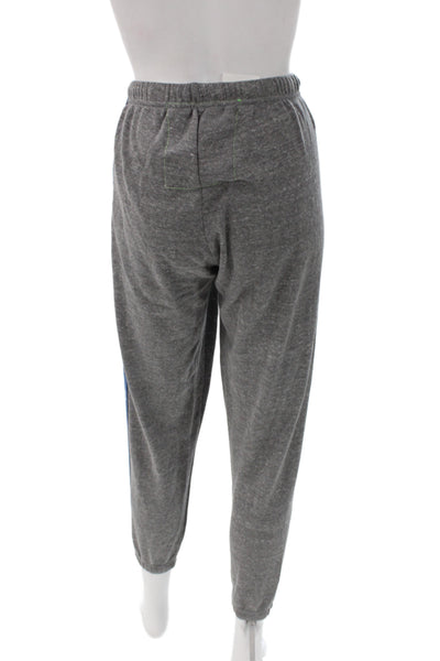Aviator Nation Womens Striped Gray Jogger Pants Drawstring Cotton Size XS