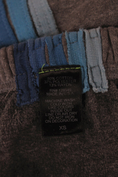 Aviator Nation Womens Striped Gray Jogger Pants Drawstring Cotton Size XS