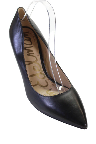 Sam Edelman Womens Stiletto Pointed Toe Leather Pumps Black Size 9.5W