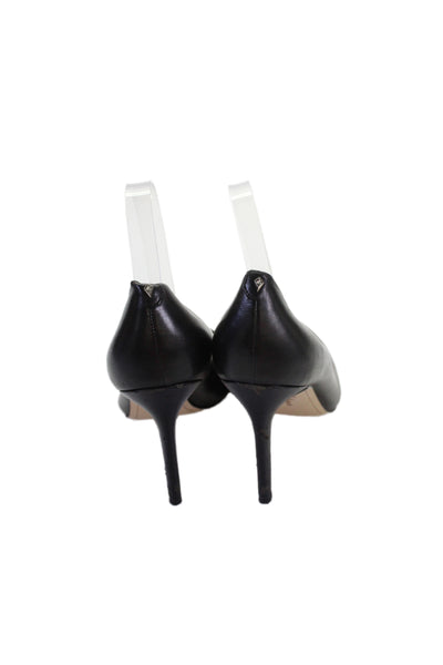 Sam Edelman Womens Stiletto Pointed Toe Leather Pumps Black Size 9.5W