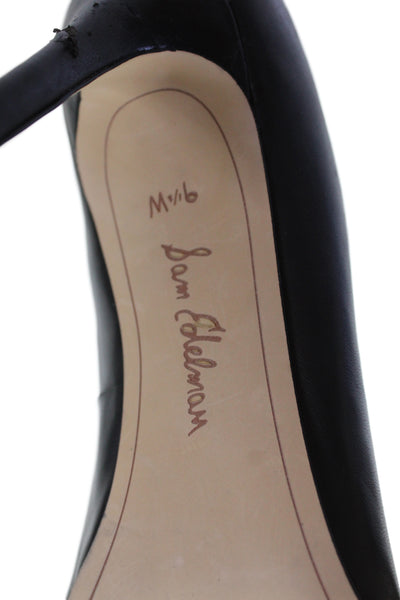 Sam Edelman Womens Stiletto Pointed Toe Leather Pumps Black Size 9.5W