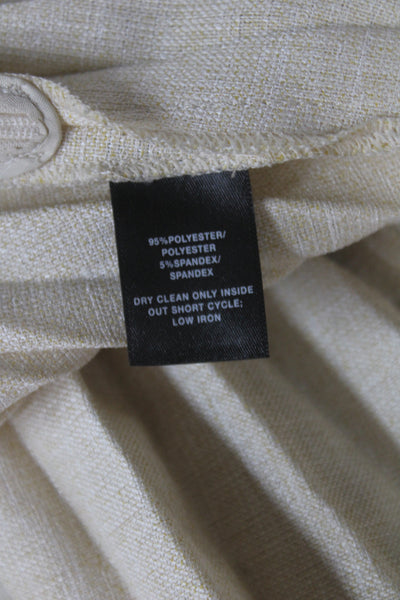 Lafayette 148 New York Womens Pleated Beige Skirt Size 14