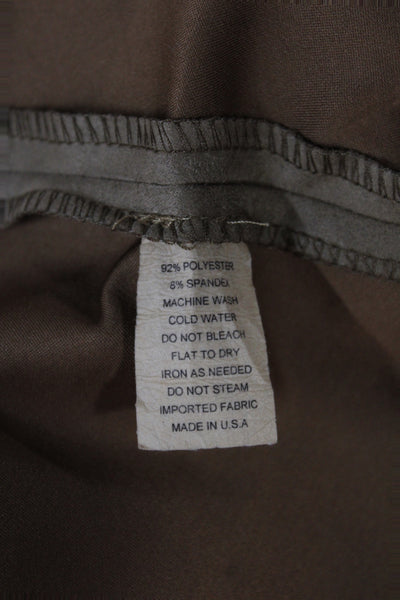 Paniz Women A-Line Brown Knee Length Skirt Zip Closure Size 8