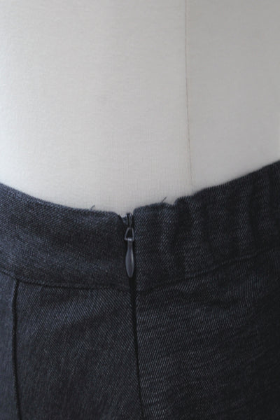 Luna Mae Womens Pleated Cotton Knee Length Black Skirt Zip Size L
