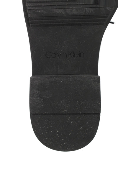 Calvin Klein Leather Lace Up Oxford Dress Shoes Black Size 11