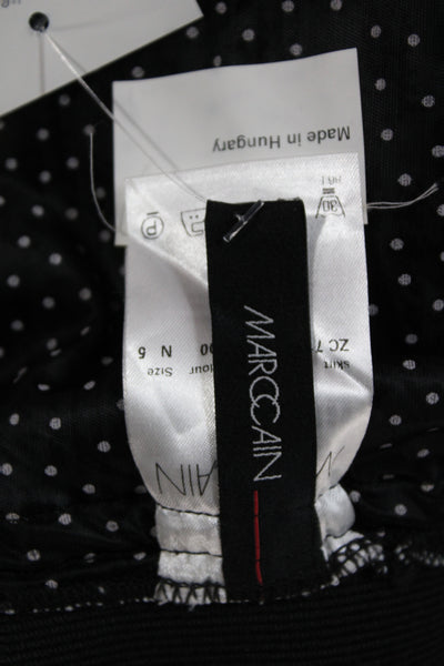 Marccain Womens Straight Pencil Skirt Black Animal Print Polyamide Size 10