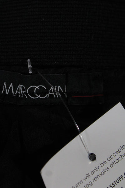 Marccain Womens Black Tweed Herringbone Straight Pencil Skirt Zip Size 10