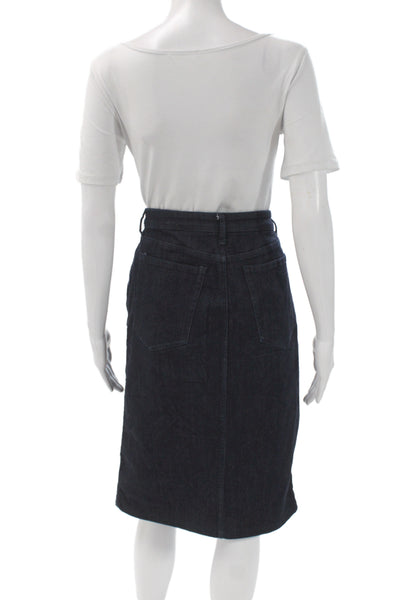 Banana Republic Womens Pencil Skirt Blue Knee Length Cotton Size 10