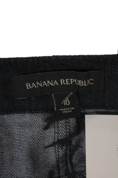 Banana Republic Womens Pencil Skirt Blue Knee Length Cotton Size 10