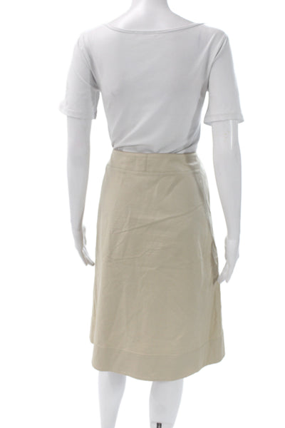 Lafayette 148 New York Womens Beige Straight Pencil Skirt Size 10
