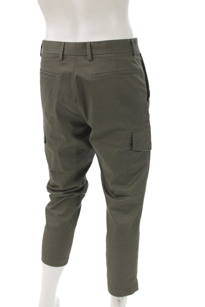 Banana Republic Men Cargo Pants Green Button Fly 30 Inseam Size 31