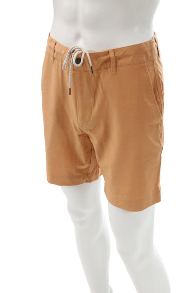 Faherty Mens Chino Shorts Orange 75% Recycled Polyester Beach Size 30