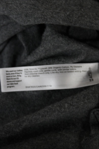 Eileen Fisher Womens Tunic Blouse Gray Cowl Neck Long Sleeve Pullover Size 1X