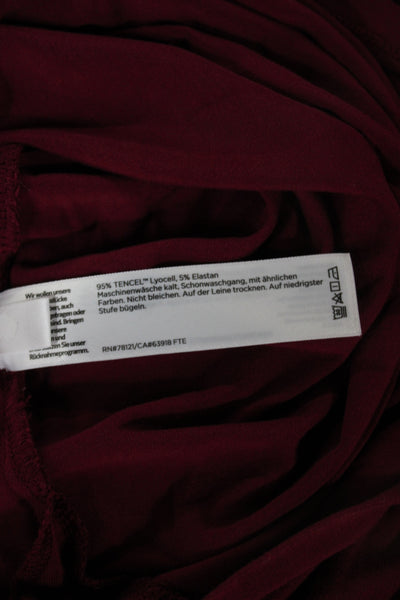 Eileen Fisher Women Red V-Neck Sleeveless Tunic Tencel Lyocell Size 1X
