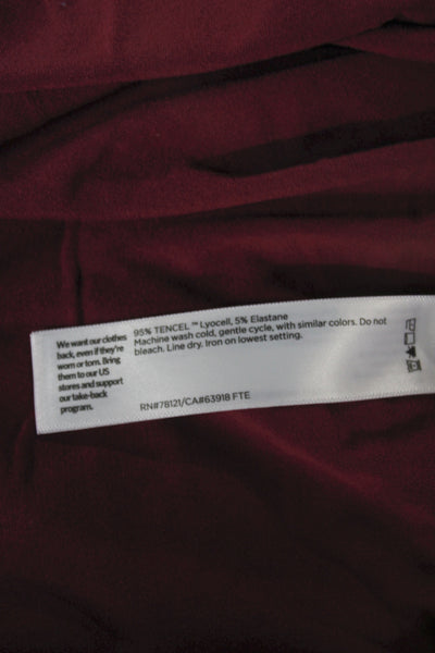Eileen Fisher Women Red V-Neck Sleeveless Tunic Tencel Lyocell Size 1X