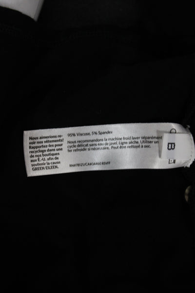Eileen Fisher Women Tunic Button-Up Collared Long Sleeve Black Viscose Size L