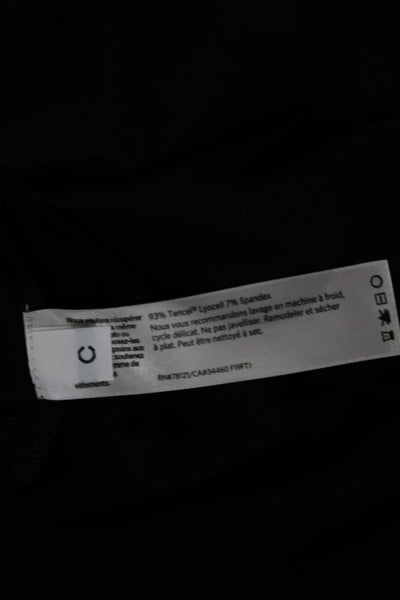 Eileen Fisher Womens Black Tunic T-Shirt Short Sleeve Tencel Size XL