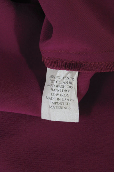 Caroline Rose Womens Purple Boatneck Tunic 3/4 Sleeve 100% Polyester Size 2X
