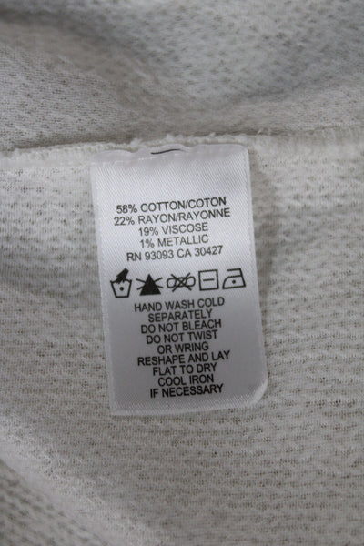 Nic + Zoe Women V-Neck Cardigan White 3/4 Sleeve Cotton Blend Size 1X