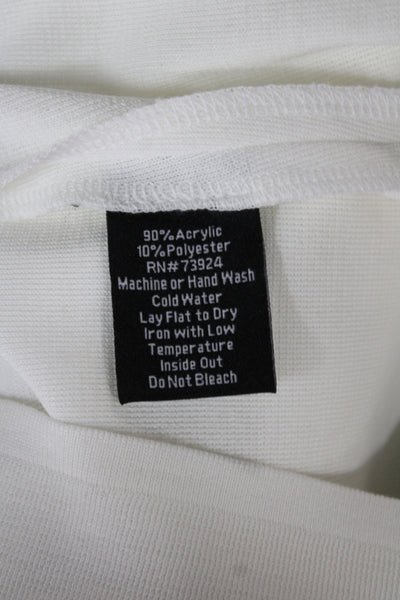 Misook Women Sleeveless Scoop Neck Tunic Tank White Size L