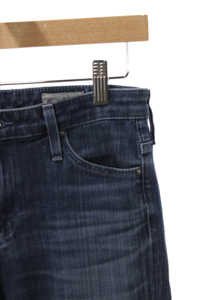 AG Womens Skinny Jeans Blue Mid Rise Button Fly Size 25