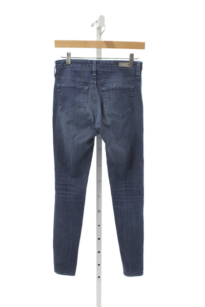 AG Womens Skinny Jeans Blue Mid Rise Button Fly Size 25