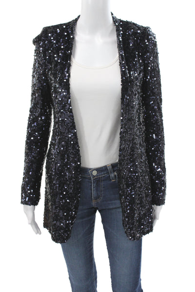 Zara Woman Women Basic Jacket Black Sequin Long Sleeve Size XS
