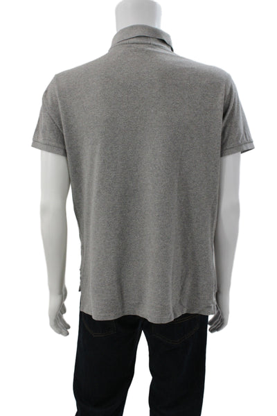 Polo Ralph Lauren Mens Cotton Collared Short Sleeve Polo Shirt Gray Size L