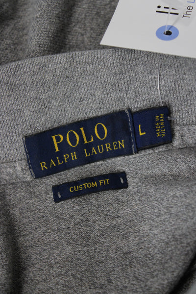 Polo Ralph Lauren Mens Cotton Collared Short Sleeve Polo Shirt Gray Size L
