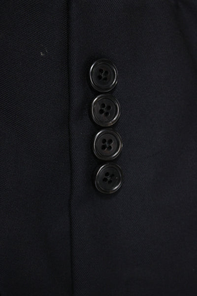 Hickey Freeman for Nordstrom Mens Black 100% Wool Blazer Button Size 52