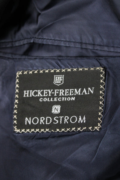 Hickey Freeman for Nordstrom Mens Black 100% Wool Blazer Button Size 52