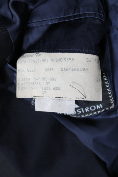 Hickey Freeman for Nordstrom Mens Black 100% Wool Blazer Button Size 52