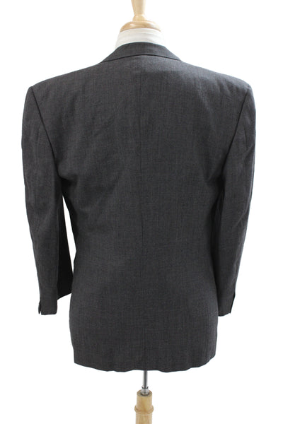 Gianni Versace Women Wool Gray Blazer Size 44