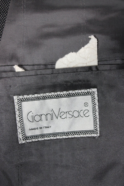 Gianni Versace Women Wool Gray Blazer Size 44
