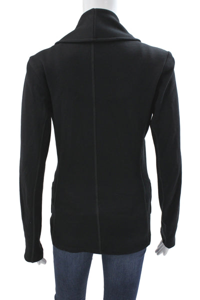 Standard James Perse Womens Basic Jacket Black Cotton Button Long Sleeve Size 3