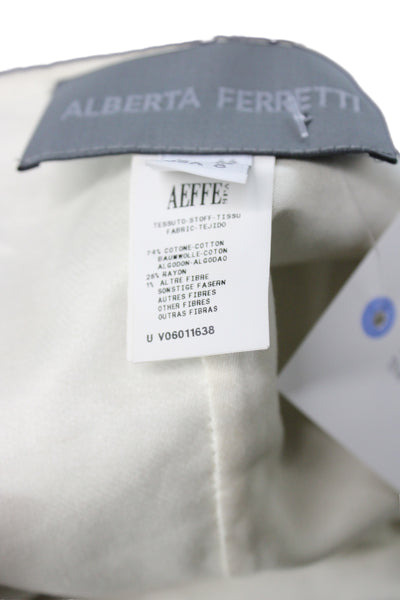 Alberta Ferretti Women Jacket Dress Blue Long Sleeve Button Knee Length Size 8