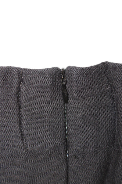 Sonia Rykiel Women Black Straight Pencil Skirt Cotton Knee Length Tie Size L