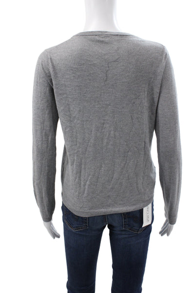 MNG Womens Pullover Crew Neck Gray Long Sleeve Viscose Size M