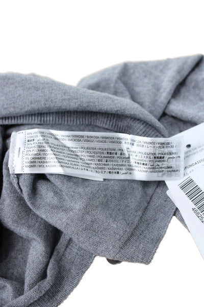 MNG Womens Pullover Crew Neck Gray Long Sleeve Viscose Size M