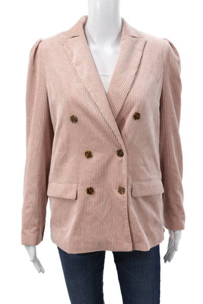 Scotch & Soda Women Basic Jacket Pink Blazer Button Long Sleeve Size 16