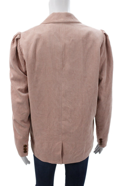 Scotch & Soda Women Basic Jacket Pink Blazer Button Long Sleeve Size 16