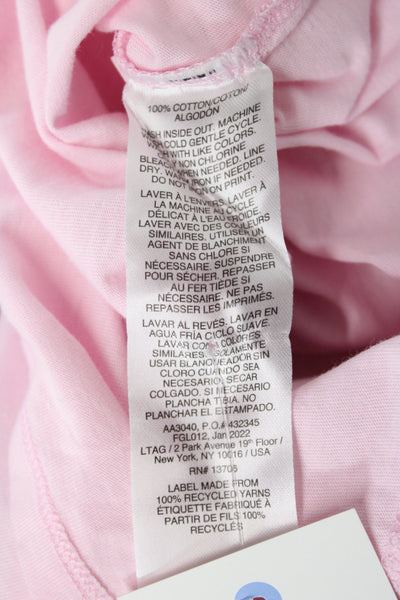 Adidas Womens Pullover Hoodie Pink Crew Neck Cotton Long Sleeve Size M