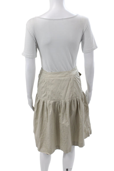 Burberry London Women Pleated Skirt Beige Knee Length Size 8