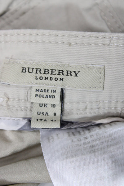 Burberry London Women Pleated Skirt Beige Knee Length Size 8