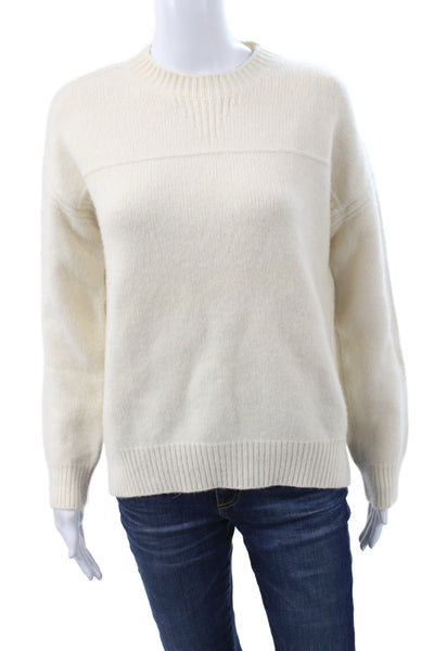 La Ligne Womens Cashmere Pullover Crew Neck Long Sleeve Ivory Size S