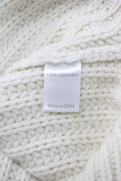 La Ligne Women Ivory 100% Cashmere Pullover Crew Neck Long Sleeve Size S